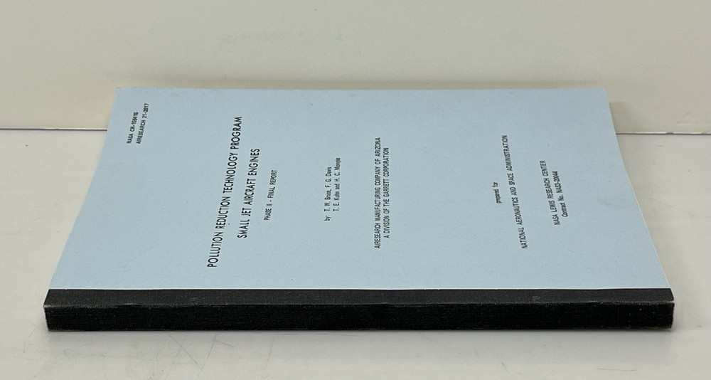 NASA CR-159415 Pollution Reduction Tech Program Small Jet Aircraft Engines 978
