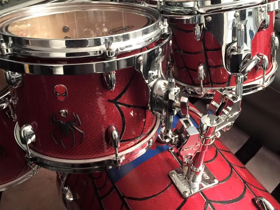 Spider-man Custom Made Drum Kit