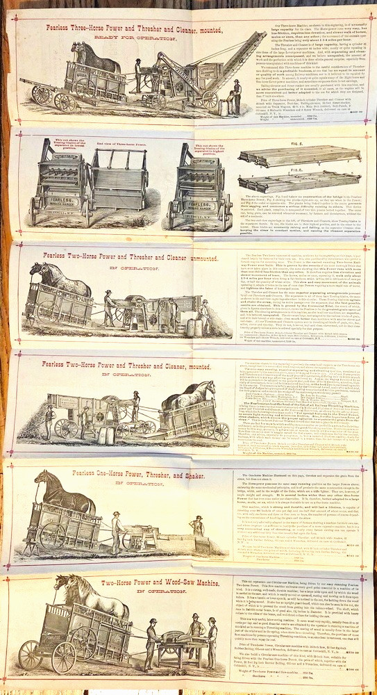 Antique Abt, 1876 Fearless Railway Threshing Machines Brochure, lots of Images