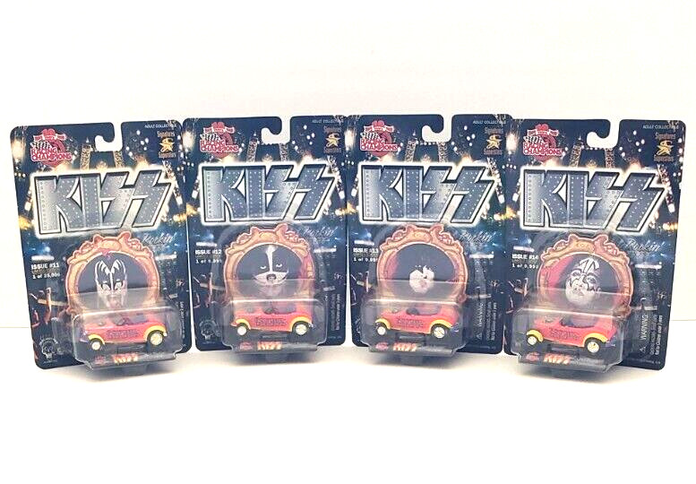 Kiss Psycho Circus Racing Champions  # 11  12 13  14 Die Cast Set Of 4  New 4458