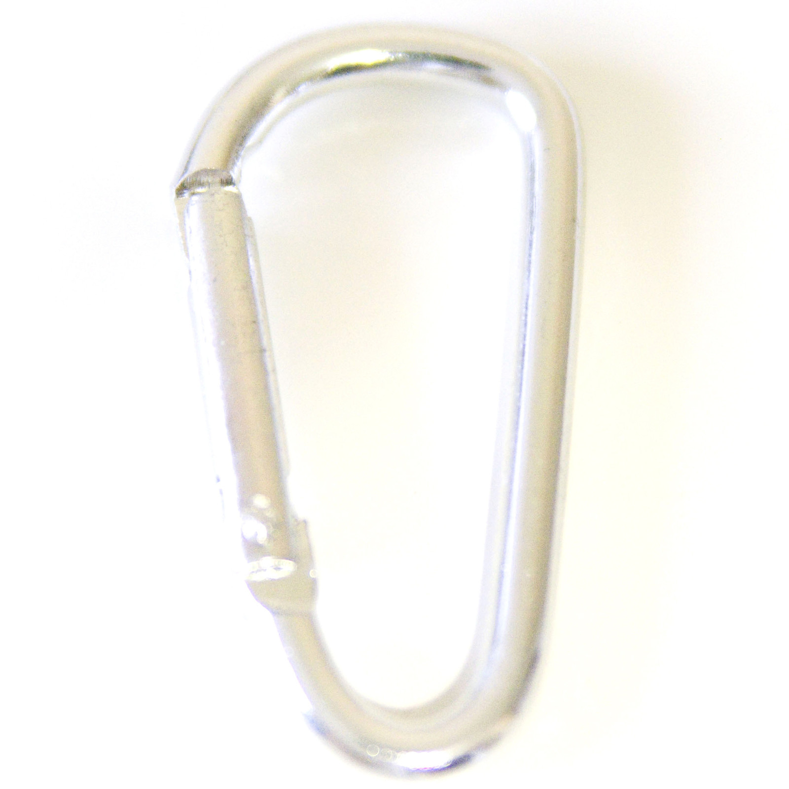 NEW 1-7/8" SILVER CARABINER D-RING SPRING BELT CLIP KEY CHAIN ALUMINUM HOOK