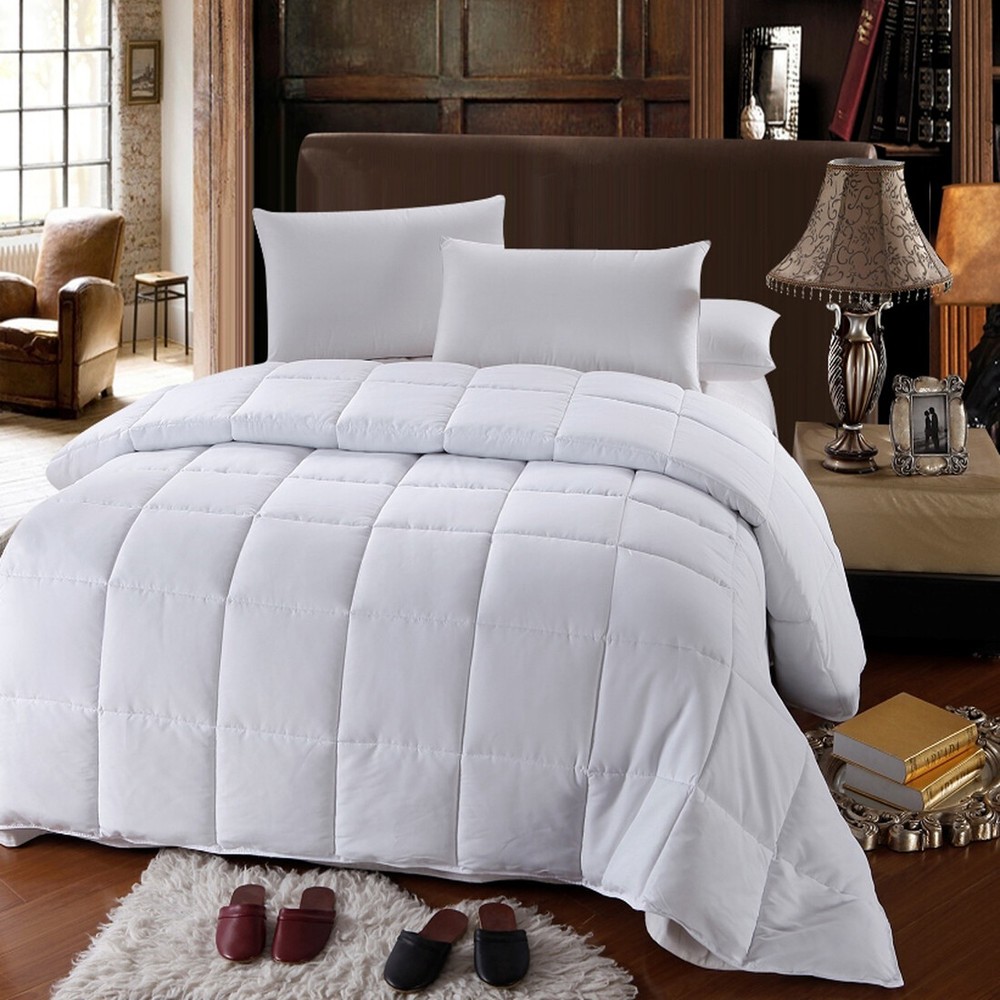 All Seasons White Down Alternative Comforter Hypoallergenic Micro Duvet Insert