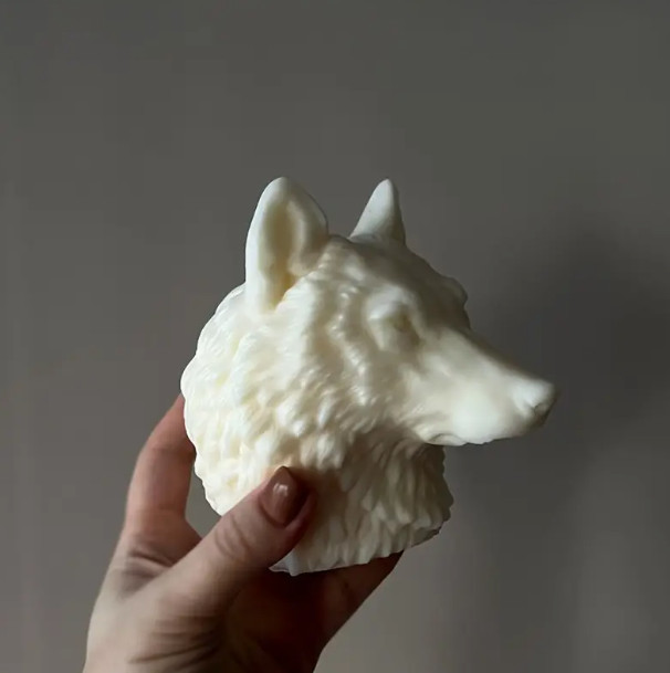 Large Wolf Head Silicone Mold