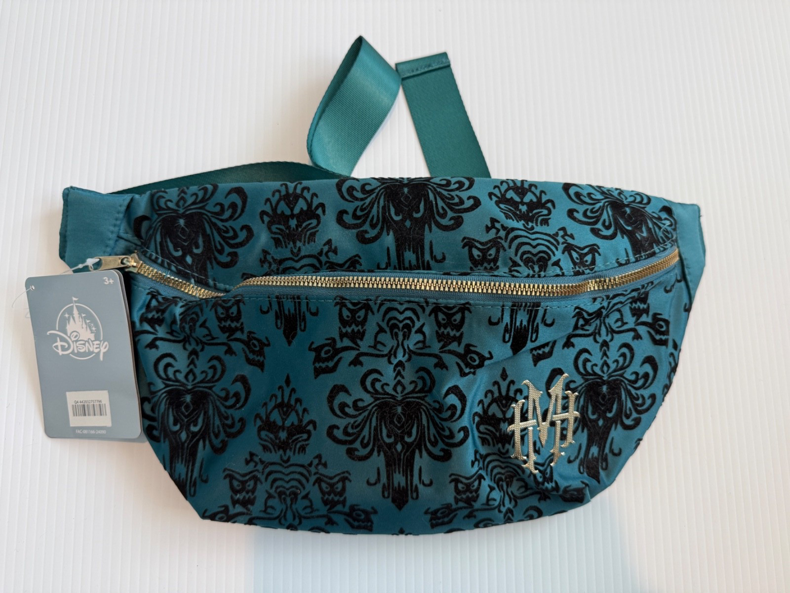 Disney Parks The Haunted Mansion Fanny Pack Belt Bag GREEN LARGE SIZE NWTS!