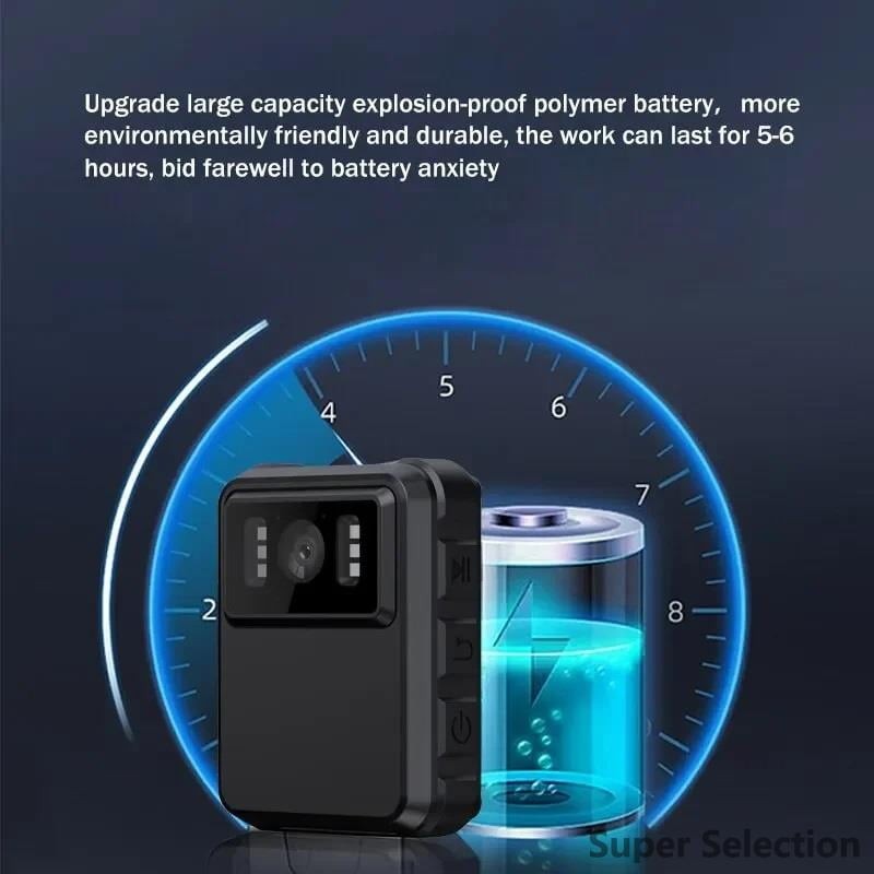 4K Mini Body Camera With Touch Screen, Night Vision, Waterproof, Loop Recording