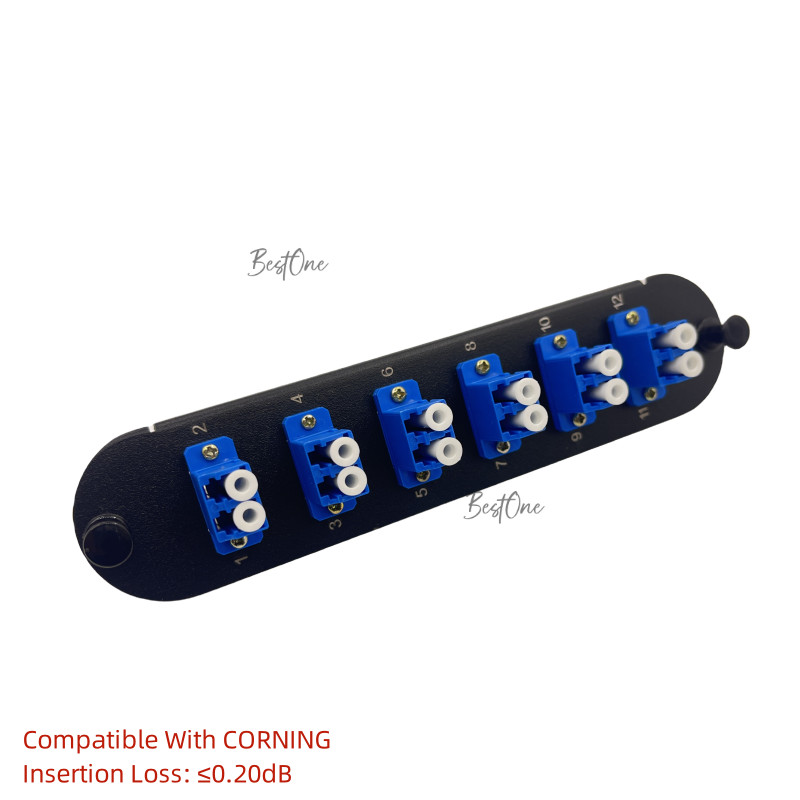 Fiber Optic Adapter Panel 6 LC Duplex SM Compatible CORNING CCH-01U CCH-CP12-A9