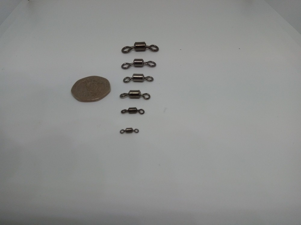 1 x PACK OF 100 ROLLING SWIVELS 7 SIZES