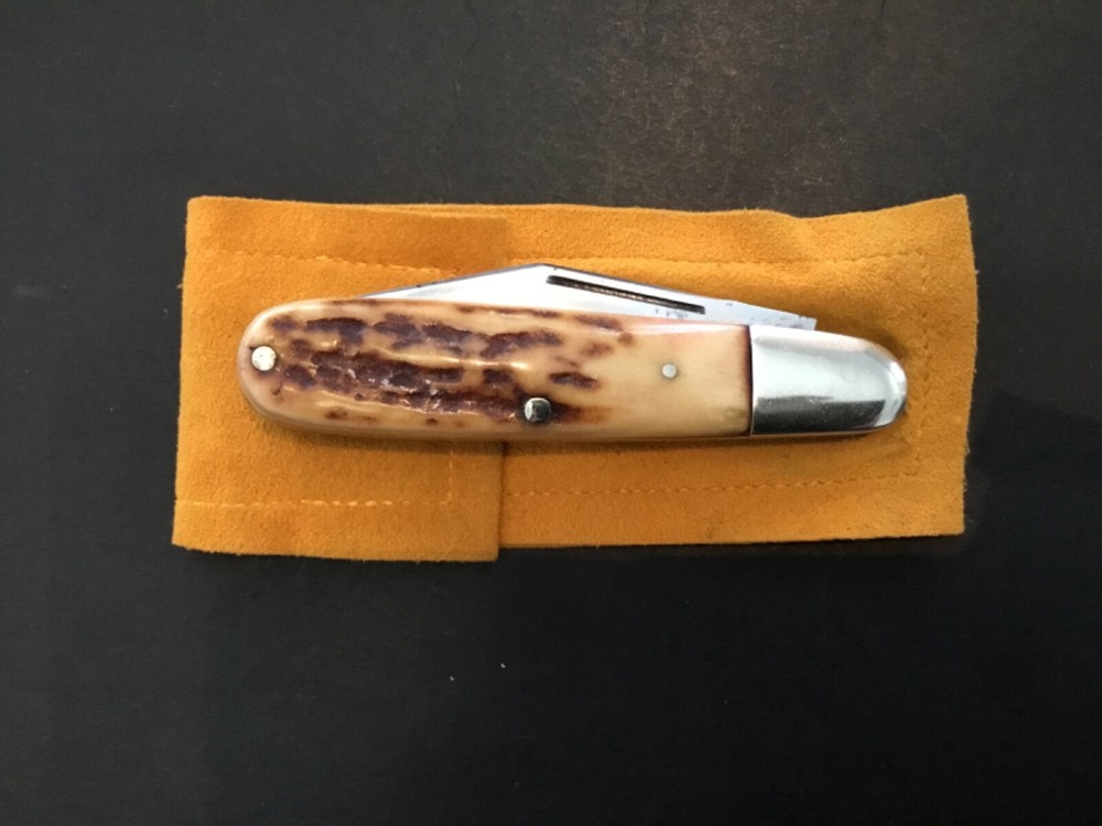 Custom Jerry Van Eizenga Nunica, MI STAG Handle Slipjoint Folder Folding Knife