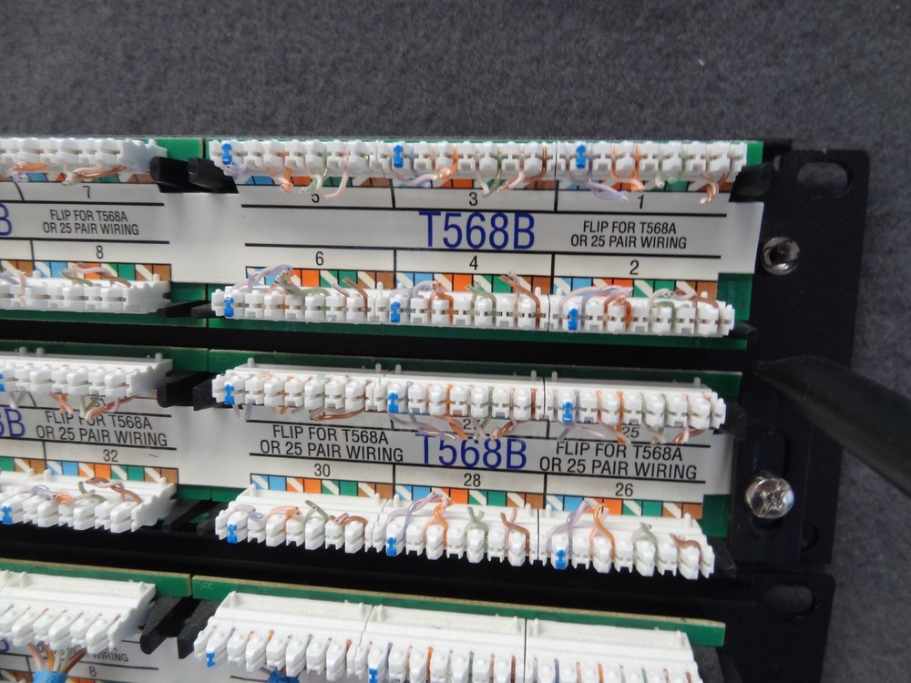 LOT Leviton Cat 6 Extreme 6+ 48-Port Patch Panel Rack Mount Network Cable Black