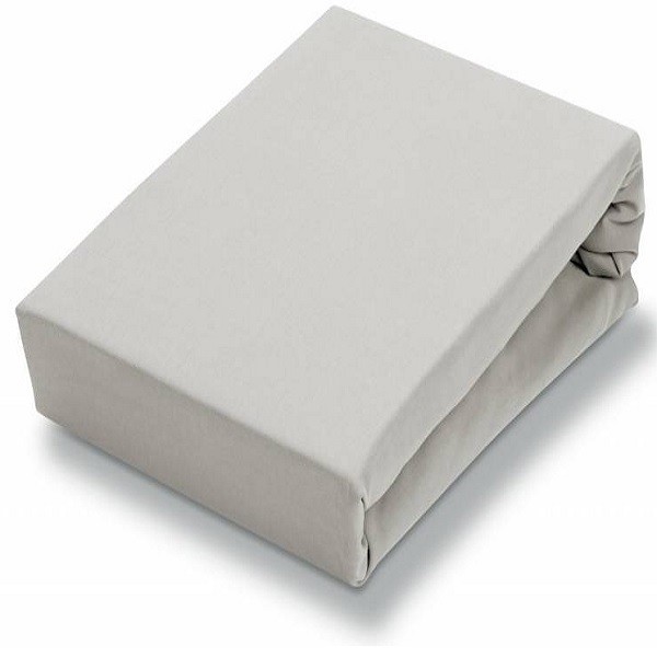 One Fitted/Bottom Sheet Solid Silver 650 TC Cotton Extra Elasticated Deep Pocket