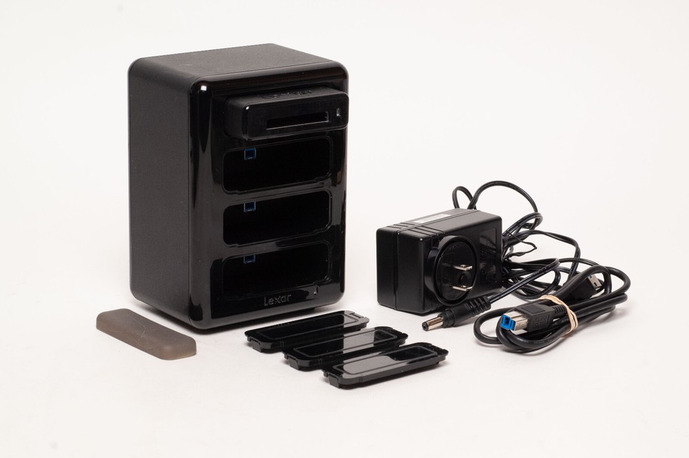 Exc Lexar Prof Workflow HR1 Hub USB 3.0 with CFR1 compact flash reader tested