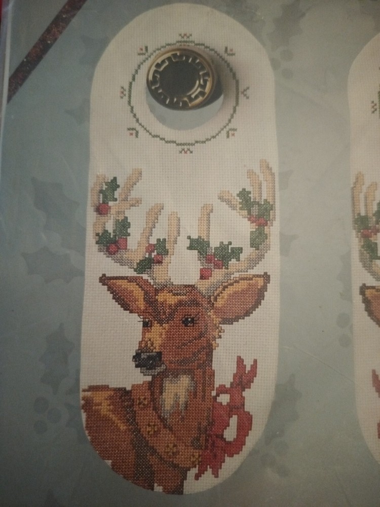 DEER DOORKNOB DECOR COUNTED CROSS STITCH KIT *New
