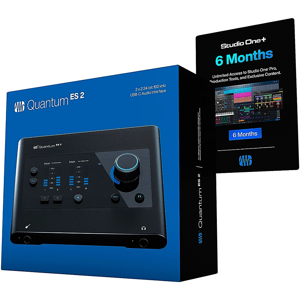 PreSonus Quantum ES2 Interface w/Eris 2nd Gen Pair & Pro Sub10,Cables & Stands