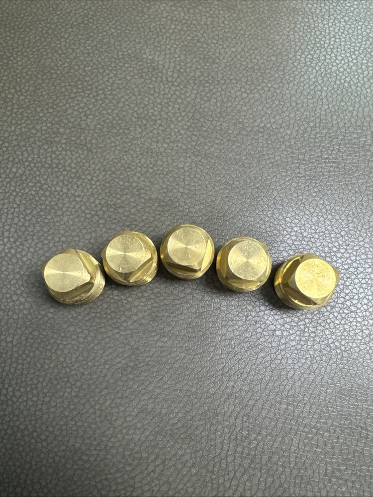 3/8" NPT Solid Brass Boat Hull Spare Garboard Drain Plug-5 PACK
