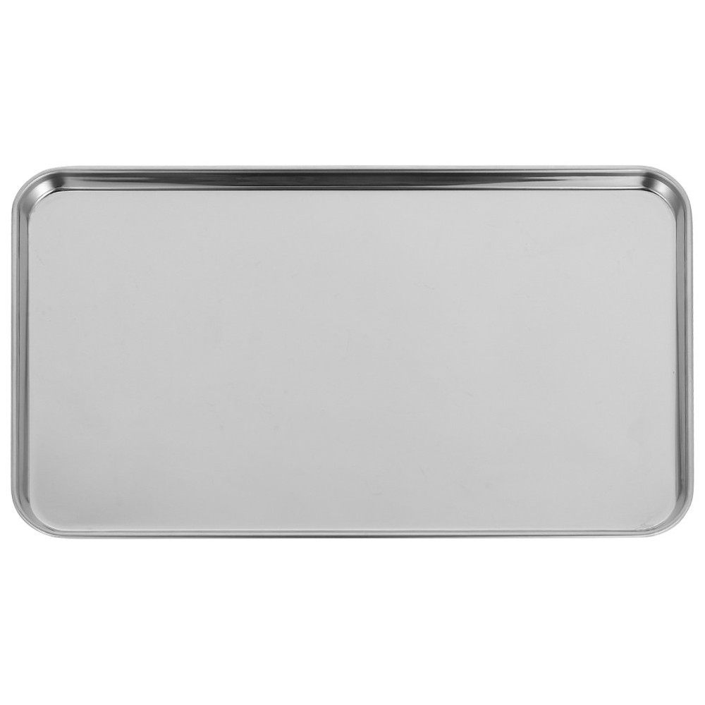 Serving Tray Rectangular Food Storage Tray Stainless Steel Flat-bottom Tray US