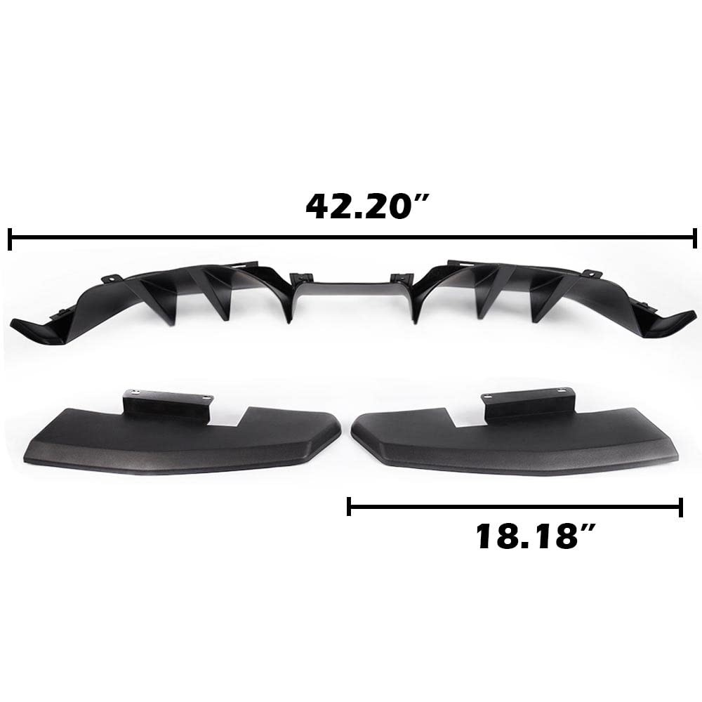 Rear Bumper Lip Diffuser for Mustang 2015-2017 3PCS Set