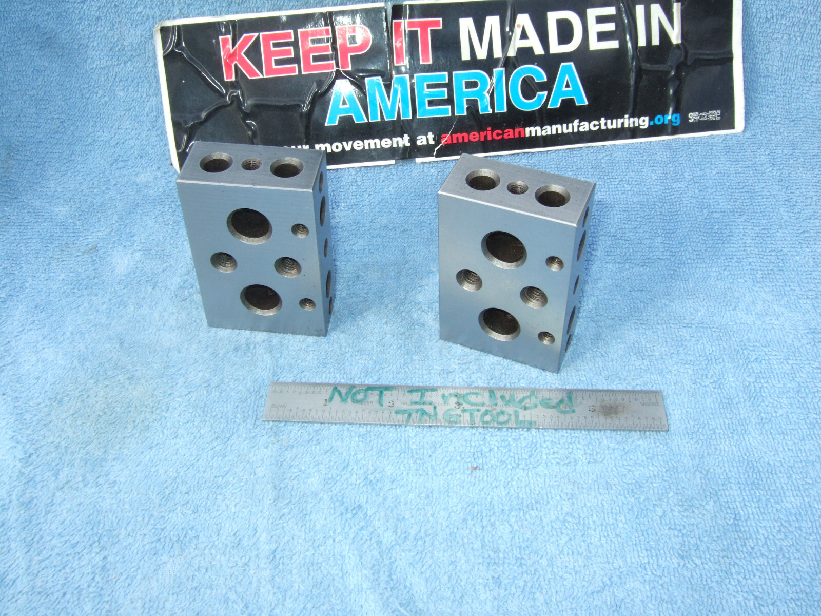 1-2-3 BLOCKS PARALLELS XLNT TOOLMAKER MACHINIST INSPECTION GRIND MILL tapped JE