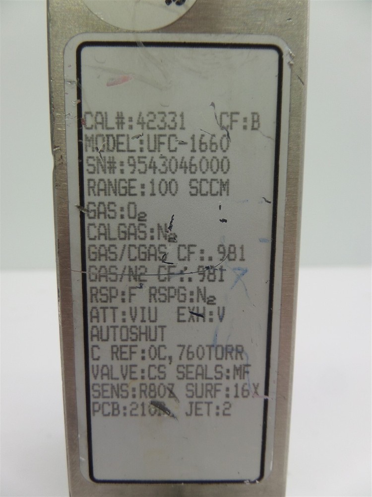 Unit Instruments UFC-1660 Mass Flow Controller - O2