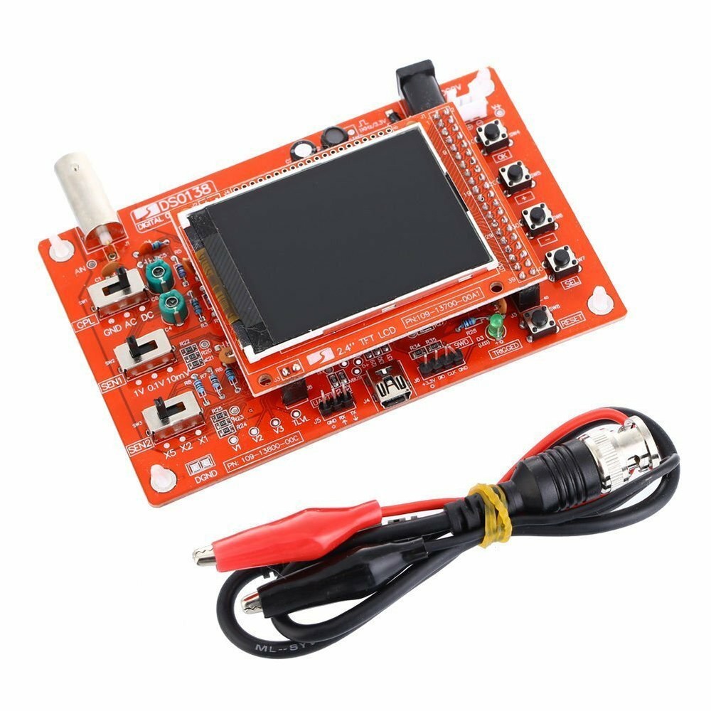 DSO138 2.4" TFT Digital Oscilloscope 1Msps + Probe Analog Bandwidth