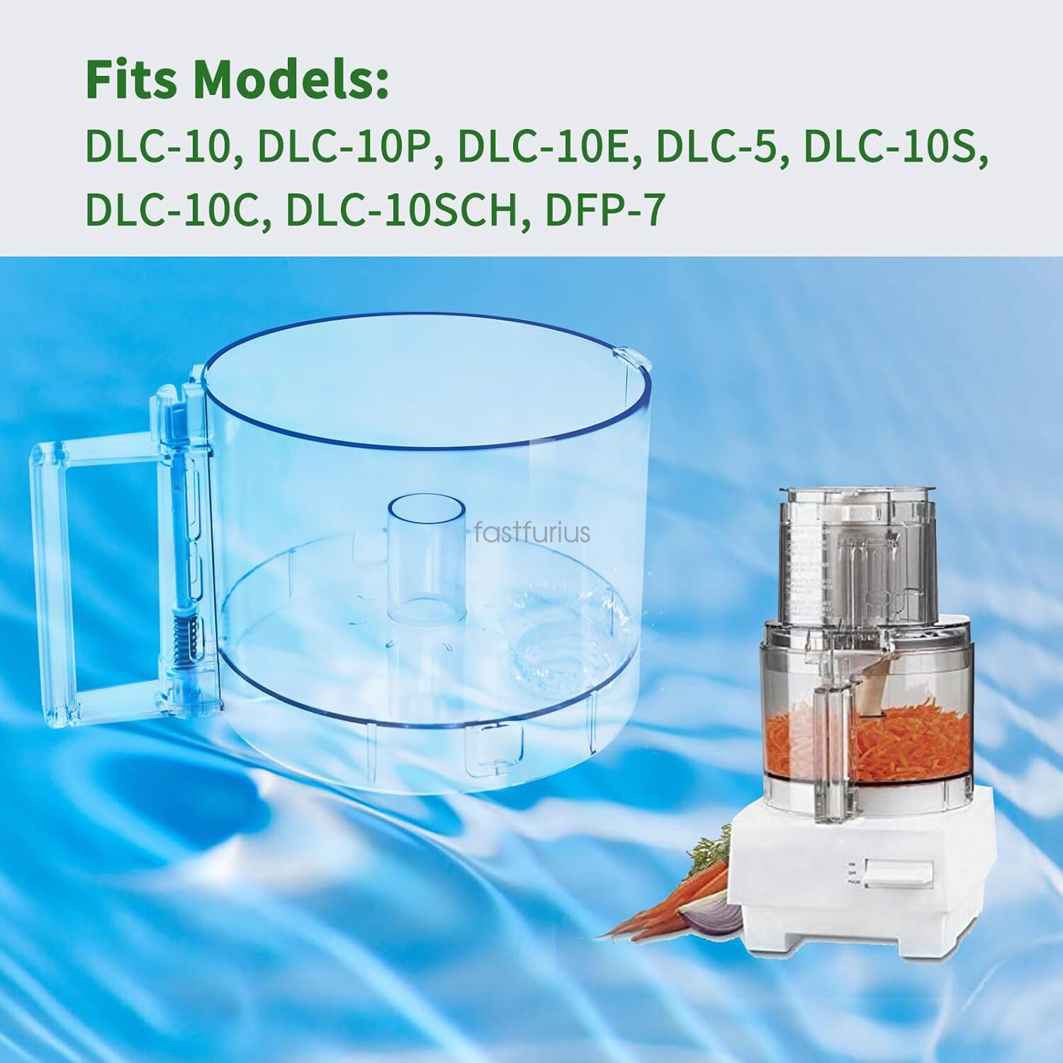 7-Cup Food Processor Work Bowl Fit for Cuisinart DLC-10 Series,FP-631AGTX-1