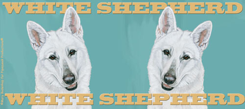 White Shepherd Ceramic Coffee Mug Tea Cup 15 oz