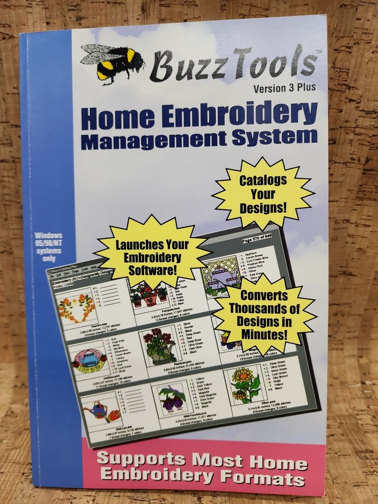 Buzz Tools Home Embroidery Management System Version 3 Plus GUIDE BOOK ONLY