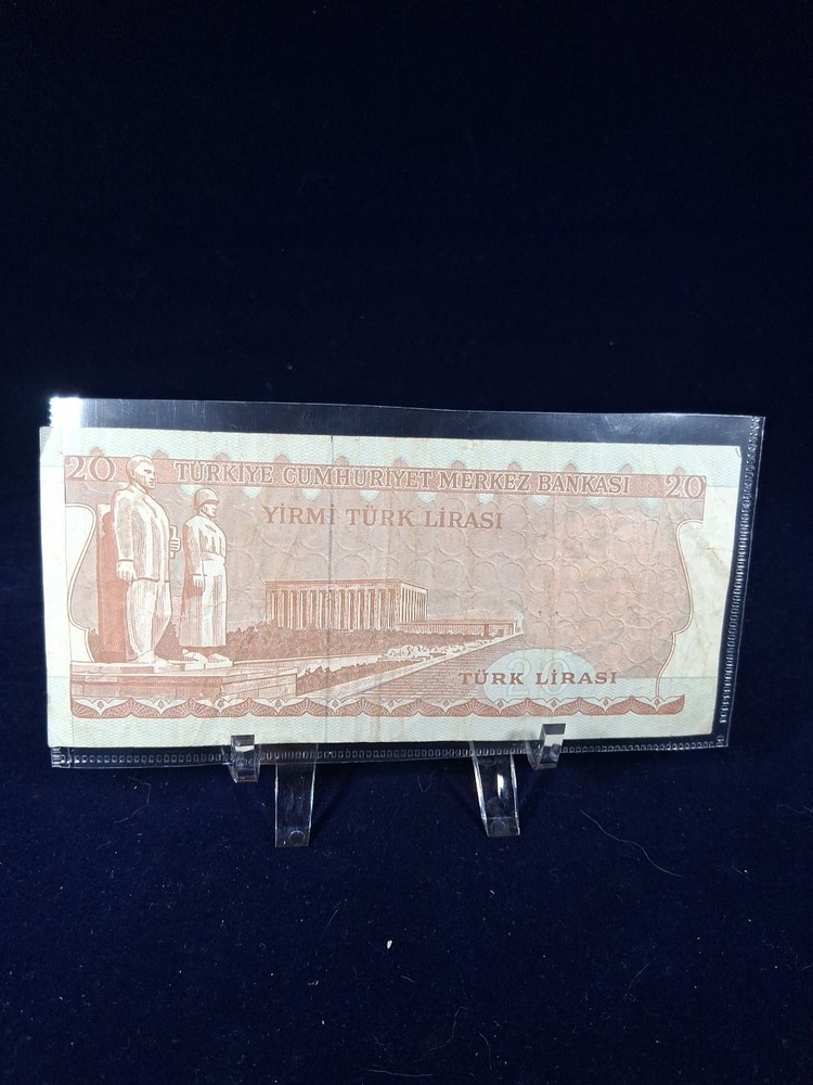 1970 TURKEY 20 LIRA BANKNOTE