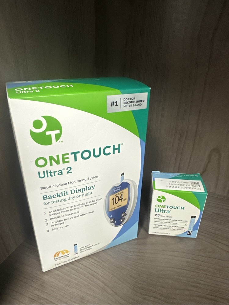 OneTouch Ultra 2 Glucose Meter/Kit- Plus Extra 25 Test Strips