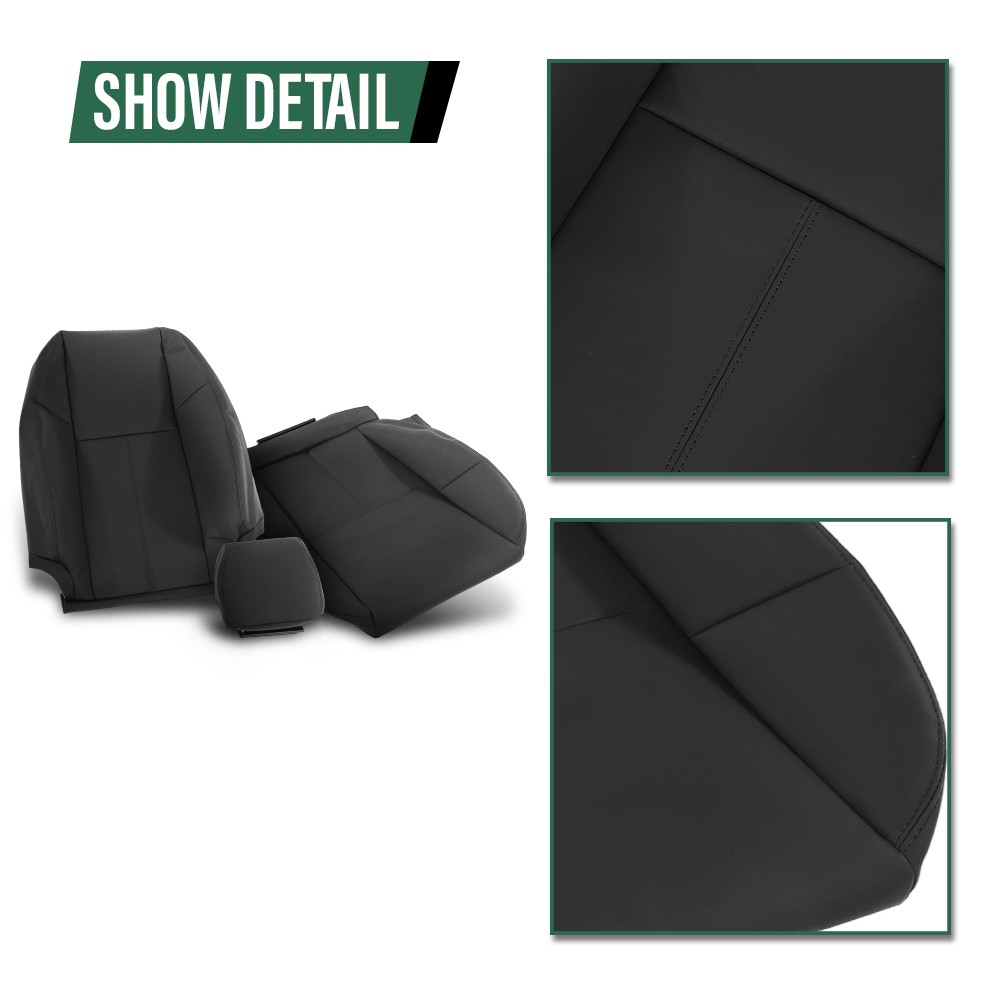 Fit For 07-13 Chevy Silverado GMC Sierra Crew Cab Full Set Seat Covers Replace