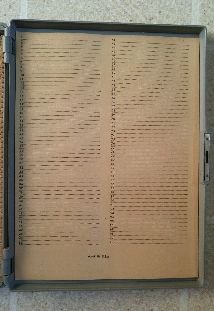 Microscope Slide Box Plastic Grey Used Capacity 100 Slides Microslide