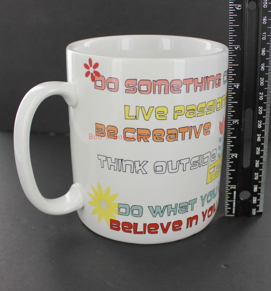 Large Express Yourself Mug - Do Something Crazy Live Passionately Be Creative +