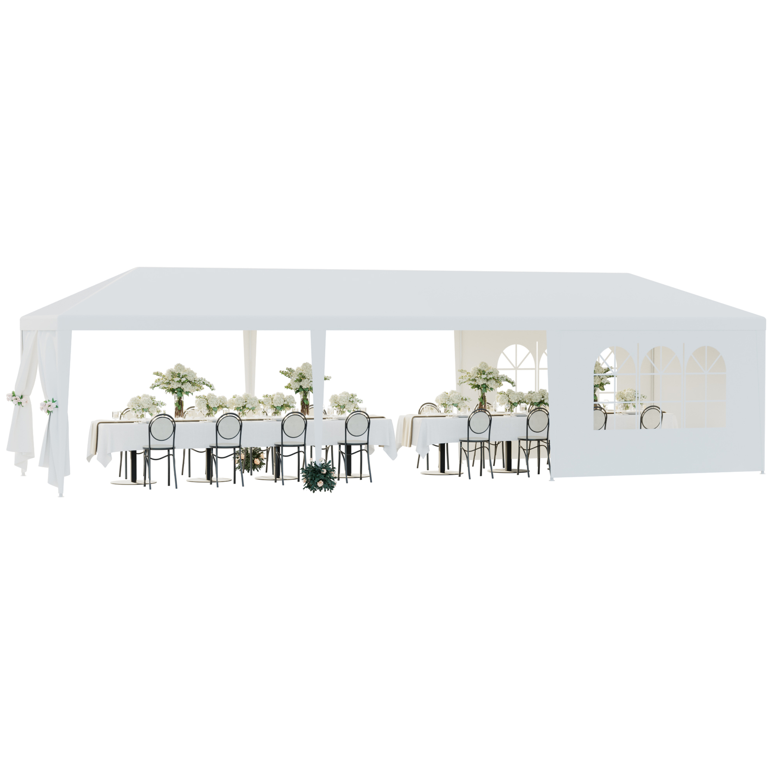 10x30' Outdoor Gazebo Party Tent w/8 Removable Walls Wedding Canopy Cater Events
