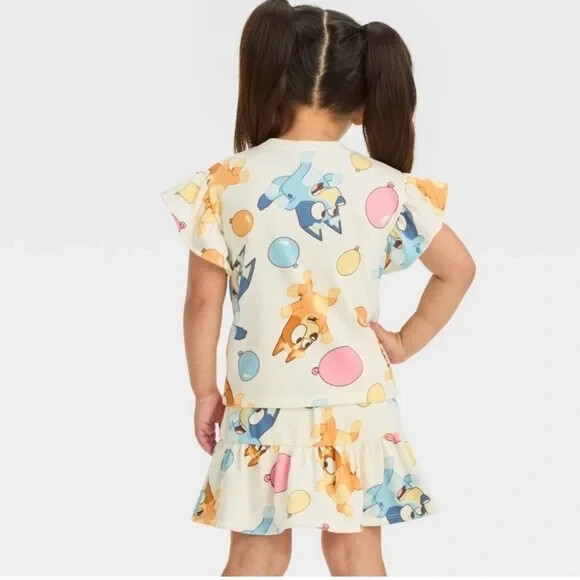 Brand New Bluey 2T 3T 4T 5T Skirt and Top Set IVORY TARGET PICK SIZE