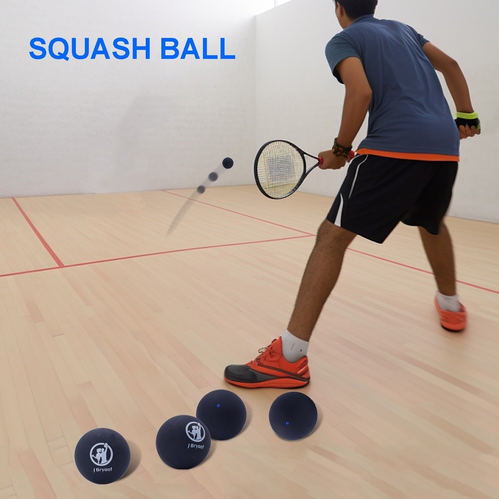 4 Pack Squash Balls Single Blue Dot Rubber Squash Ball for Beginners Training