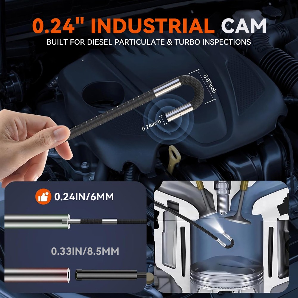 Two-Way Articulating Borescope Camera with Light Endoscope Inspection Camera