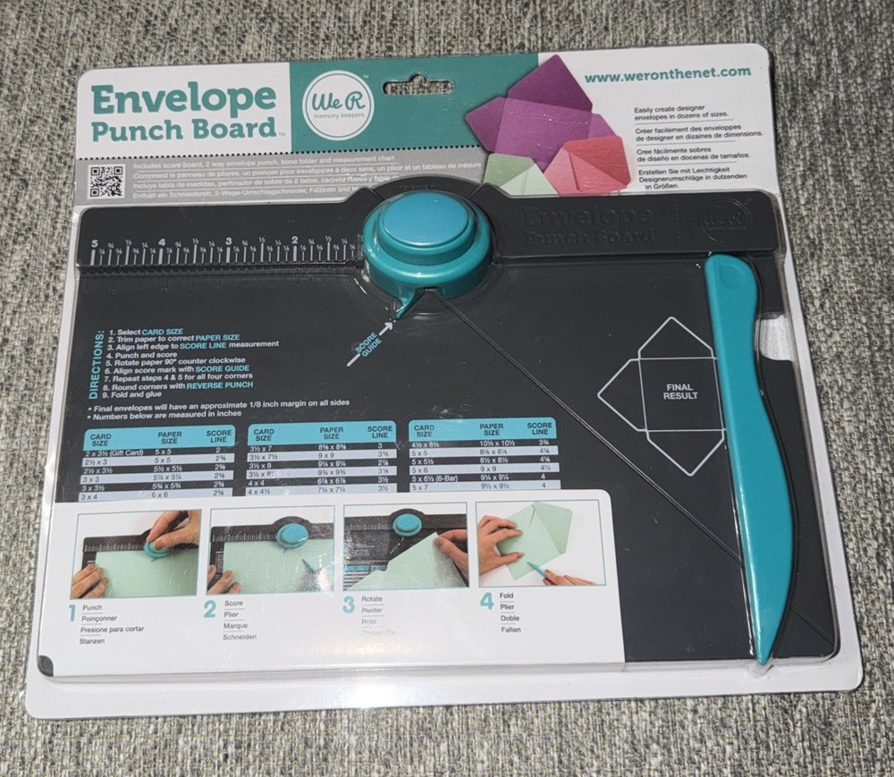 We R Memory Keepers Envelope Punch Board New