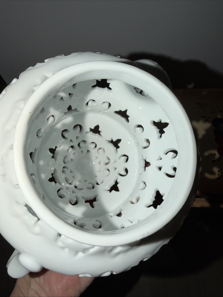 White Teapot Ceramic Tea Light Tea Pot