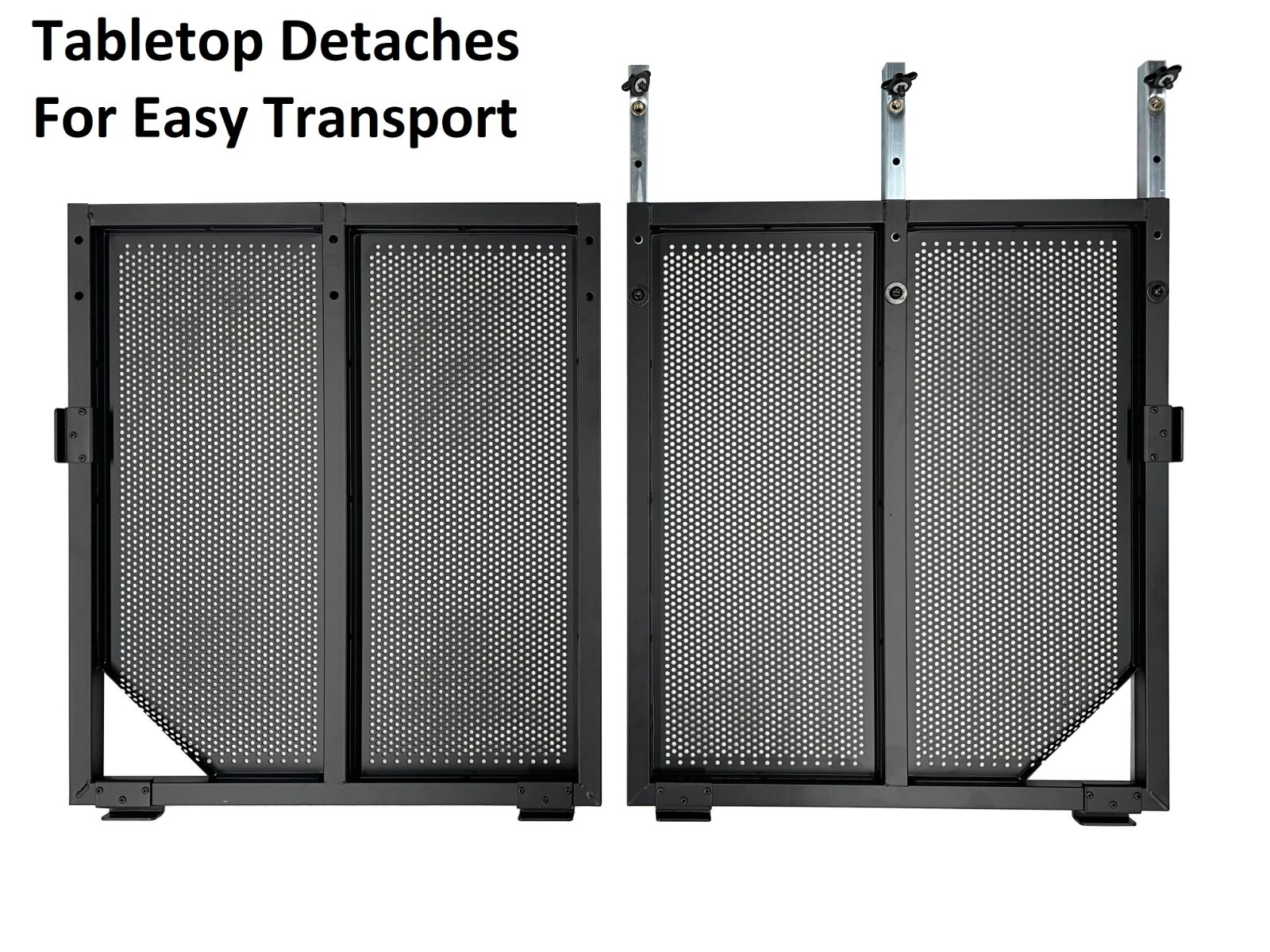 Jumbo 53" Wide DJ Event Facade White/Black Scrim Booth Two Top Corner Table Tops