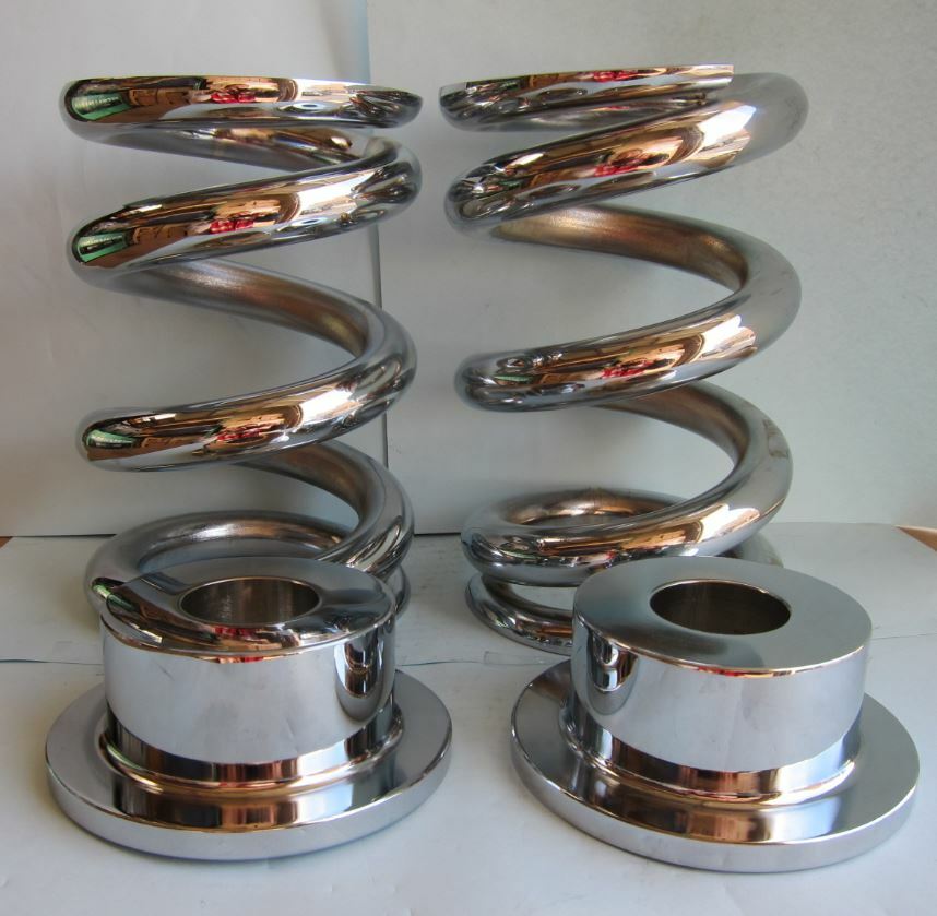 Lowrider Hydraulics 3 ton coils spring pre cut, flat edges, chrome