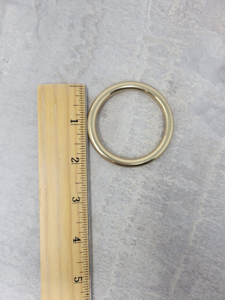 Solid Brass Ring 2” OD – Cast Seamless Round Ring – Craft Hardware – Bulk