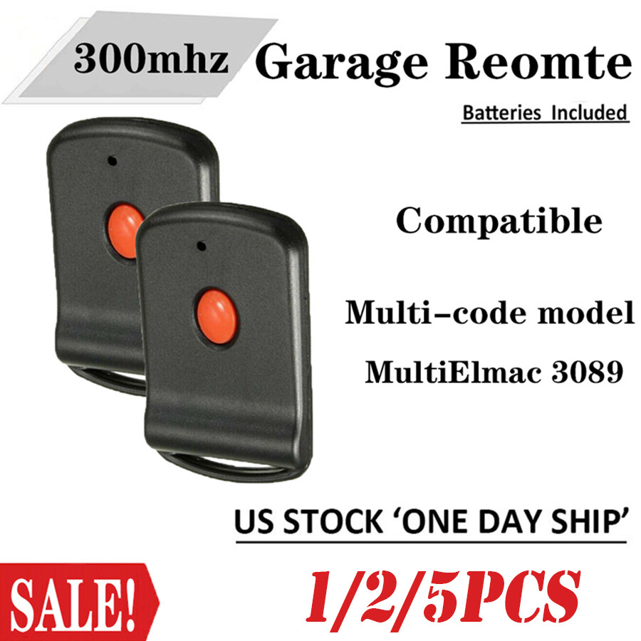 1/2/5x For 3089 multi-code multicode 308911 Linear MCS308911 300mhz black remote