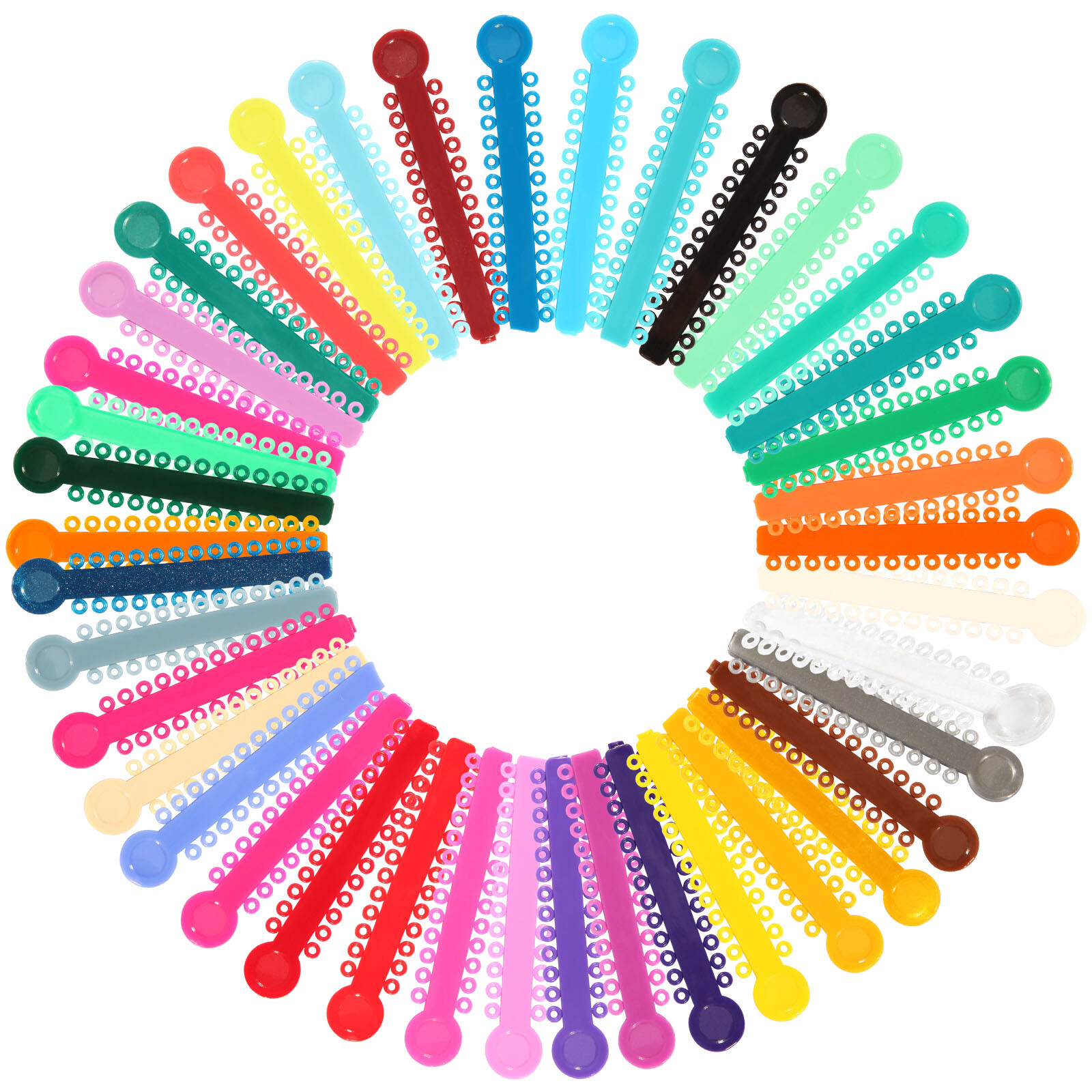 1040Pcs Dental Elastic Ligature Ties Rubber Power Bands for Orthodontic Braces