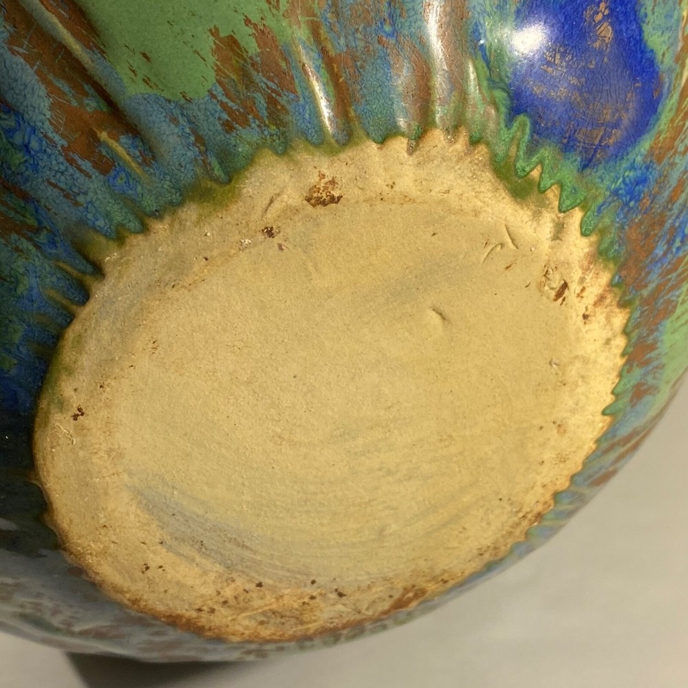 Vintage Ceramic Peacock Statement Vase 12"
