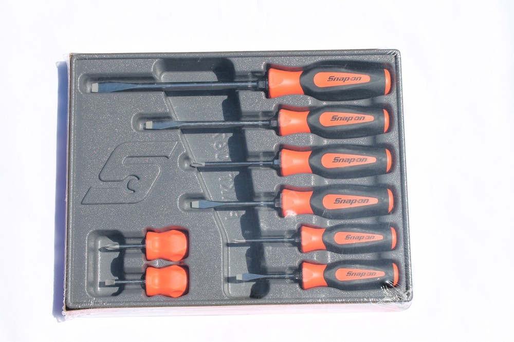 Snap on Soft Grip Combination Orange Screwdriver Set SGDX80B0