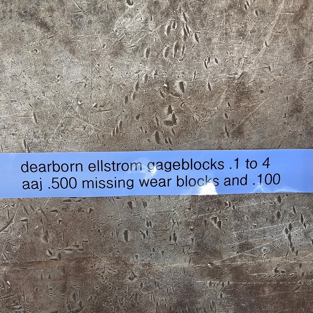 Dearborn Ellstrom .100-4" Steel Rectangular Gage Blocks Missing A Few Blocks
