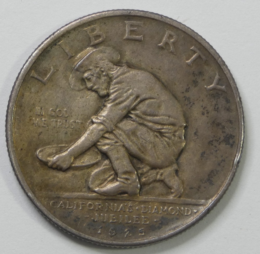 1925-S CA Diamond Jubilee Silver Commemorative Half Dollar EXTRA FINE
