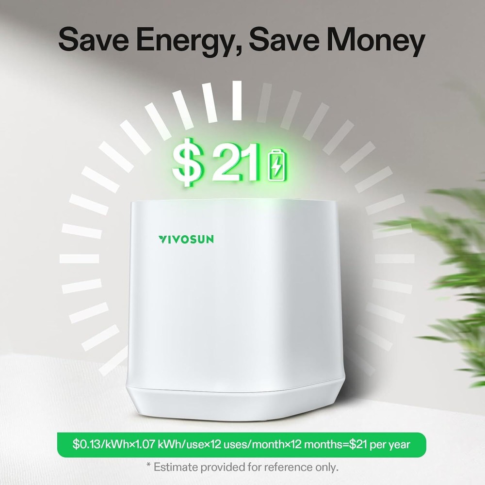 VIVOSUN 4L 500W Electric Kitchen Composter Compost Bin 3 Mode Odorless AutoClean