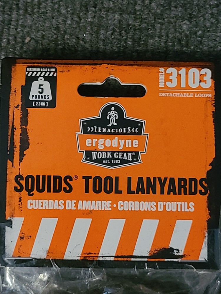 Ergodyne Squids Tool Lanyards 3103 New 3 Per Pack