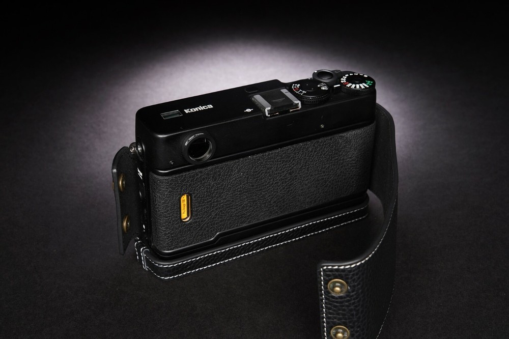 Handmade Genuine Real Leather Half Camera Case Bag Cover for Konica Hexar RF