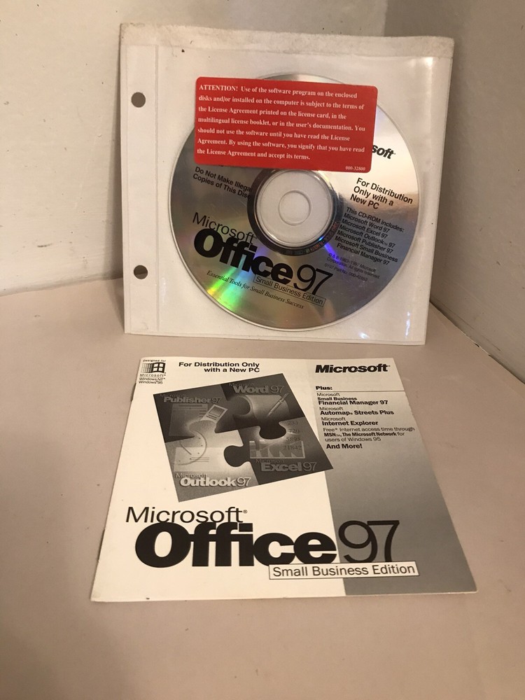 Microsoft Office 97 Small Business Edition Disc Only No Code